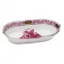 Chinese Bouquet Raspberry Narrow Pin Dish 5 in L X 1 in H