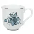 Chinese Bouquet Turquoise & Platinum Mug 10 Oz 3.5 in H