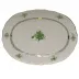 Chinese Bouquet Green Platter 15 in L X 11.5 in W