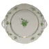 Chinese Bouquet Green Chop Plate With Handles 12 in D