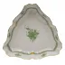 Chinese Bouquet Green Triangle Dish 9.5 in L