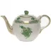 Chinese Bouquet Green Tea Pot With Butterfly 12 Oz 4 in H
