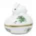 Chinese Bouquet Green Egg Bonbon With Bunny 3 in L X 3 in H