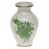 Chinese Bouquet Green Small Bud Vase With Lip 2.5 in H