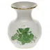 Chinese Bouquet Green Medium Bud Vase With Lip 2.75 in H