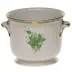 Chinese Bouquet Green Small Cachepot 5.75 in H X 6.5 in D