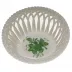 Chinese Bouquet Green Small Openwork Basket 3.75 in D