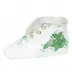 Chinese Bouquet Green Baby Shoe 4.5 in L X 2.75 in H