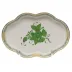 Chinese Bouquet Green Small Scalloped Tray 5.5 in L
