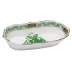 Chinese Bouquet Green Narrow Pin Dish 5 in L X 1 in H