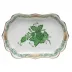 Chinese Bouquet Green Mini Scalloped Tray 4.25 in L X 3 in W