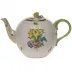 Printemps Multicolor Tea Pot With Rose 36 Oz 5.5 in H