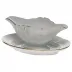Golden Edge Gravy Boat With Fixed Stand 0.75Pt