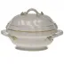 Golden Edge Tureen With Branch 2 Qt 9.5 in H