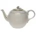 Golden Edge Tea Pot With Rose 36 Oz 5.5 in H