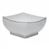 Golden Edge Large Square Bowl 8 in L X 4 in H