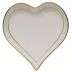Golden Edge Small Heart Tray 4 in L X 4 in W