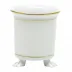 Golden Edge Mini Cachepot With Feet 3.75 in L X 4 in H