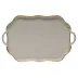 Gwendolyn Gold Rectangular Tray With Handles 18 in L