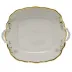 Gwendolyn Gold Square Cake Plate With Handles 9.5 in Sq