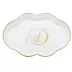 Scalloped Tray With Monogram Gold 5.5 in L