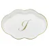 Scalloped Tray With Monogram Gold 5.5 in L