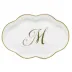 Scalloped Tray With Monogram Gold 5.5 in L