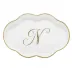 Scalloped Tray With Monogram Gold 5.5 in L