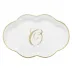 Scalloped Tray With Monogram Gold 5.5 in L