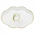 Scalloped Tray With Monogram Gold 5.5 in L