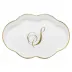 Scalloped Tray With Monogram Gold 5.5 in L