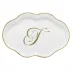 Scalloped Tray With Monogram Gold 5.5 in L