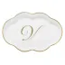 Scalloped Tray With Monogram Gold 5.5 in L