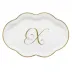 Scalloped Tray With Monogram Gold 5.5 in L