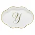 Scalloped Tray With Monogram Gold 5.5 in L