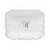 Oblong Dish With Monogram Gold 7.25 in L X 5.5 in W