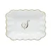 Oblong Dish With Monogram Gold 7.25 in L X 5.5 in W