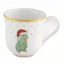 Christmas Mug Santa Bunny Forest Green Christmas Mug Santa Bunny 11 Oz 3.5 in H