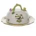 Rothschild Bird Multicolor Covered Butter Dish 6 in D 3.5 in H