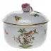 Rothschild Bird Multicolor Covered Sugar With Rose 10 Oz 4 in H