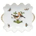Rothschild Bird Multicolor Small Dish With Pearls 5.75 in L X 6.75 in W
