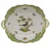 Rothschild Bird Multicolor Square Cake Plate With Handles 9.5 in Sq