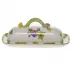 Queen Victoria Multicolor Butter Dish With Branch 8.5 in L