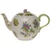 Queen Victoria Multicolor Tea Pot With Rose 36 Oz 5.5 in H