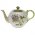 Queen Victoria Multicolor Tea Pot With Butterfly 12 Oz 4 in H