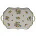 Queen Victoria Multicolor Rectangular Tray With Branch Handles 18 in L