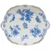 Fortuna Blue Square Cake Plate With Handles 9.5 in Sq