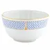 Art Deco Blue Round Bowl 4 in H X 7.5 in D