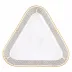 Art Deco Gray Triangle Dish 11 in L X 10.25 in W