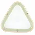 Art Deco Green Triangle Dish 11 in L X 10.25 in W